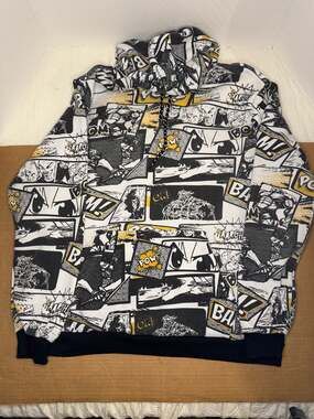Y2K Pacific Flyer Comic Book Pop Art All-Over Print Hoodie XL